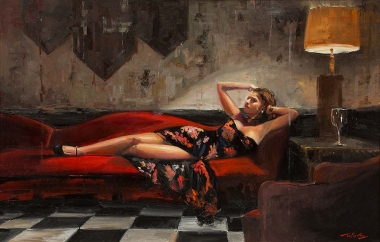 Woman-On-Red-40x60