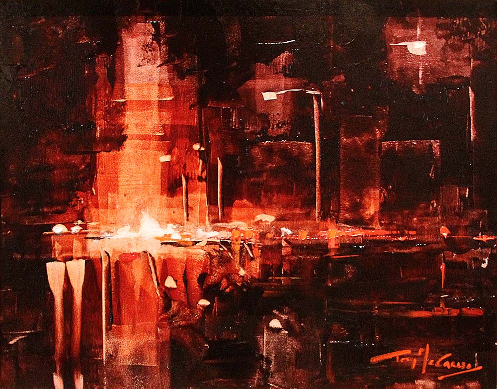 Cityscape-in-Red-12x12